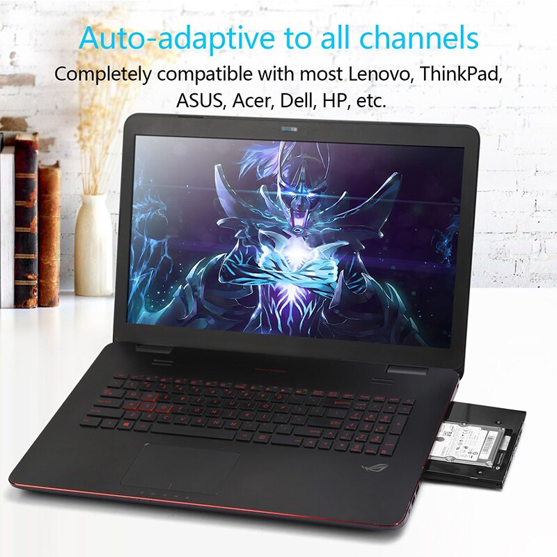 HDD caddy 12,7mm aluminium optibay SATA 3,0 Festplatte gehäuse DVD adapter 2.5 "SSD Für Laptop CD-ROM optometrist