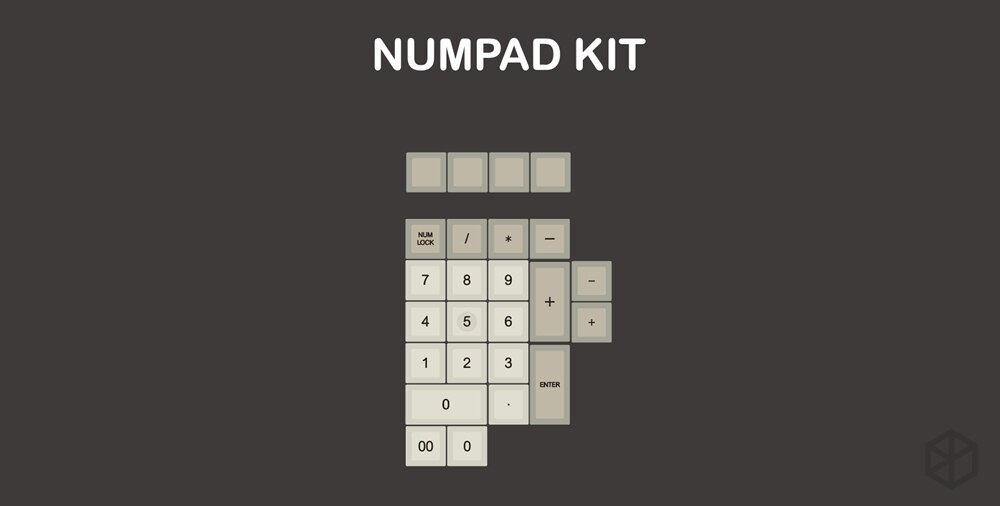 dsa profile Dye Sub Keycap Set PBT plastic retro beige for mechanical keyboard beige grey cyan gh60 xd64 xd84 xd96 87 104: RBeige Numpad x1