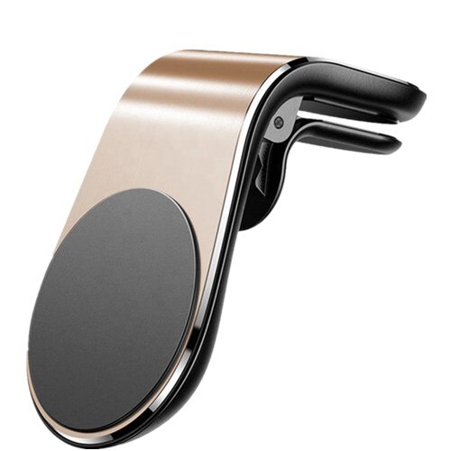 Fgclsy magnético suporte do telefone carro universal 360 metal ventilação de ar magnético titular no carro gps montar titular para iphone huawei: Gold