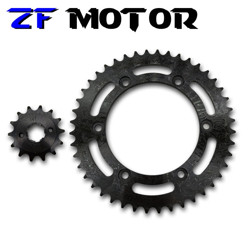 Para Honda CBR250 MC14 MC17 VTF VT250 engranaje delantero de la motocicleta y piñón trasero geartransmission negro cadena 520
