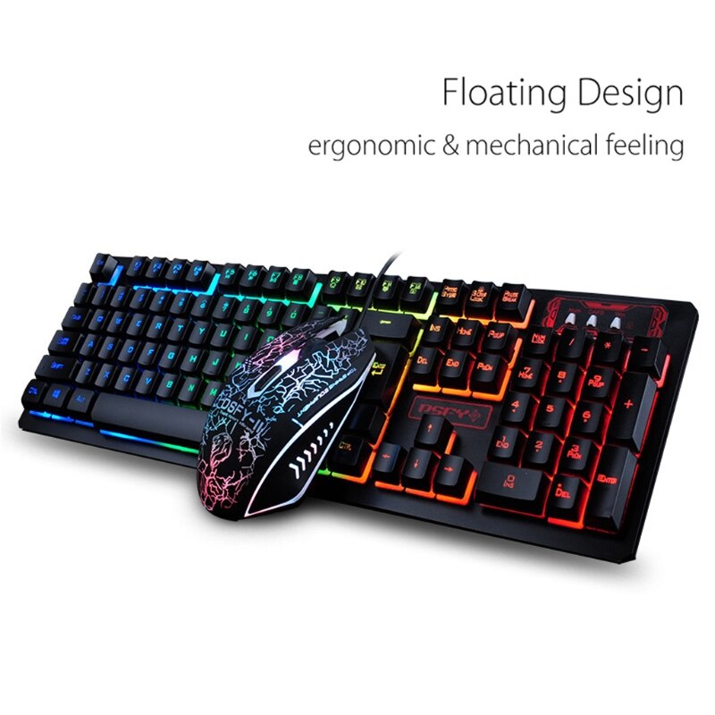 Mechanical Keyboard Wired Backlit Gaming Keyboard 104 Key Anti-ghosting Blue Red Brown Switch For Game Laptop PC