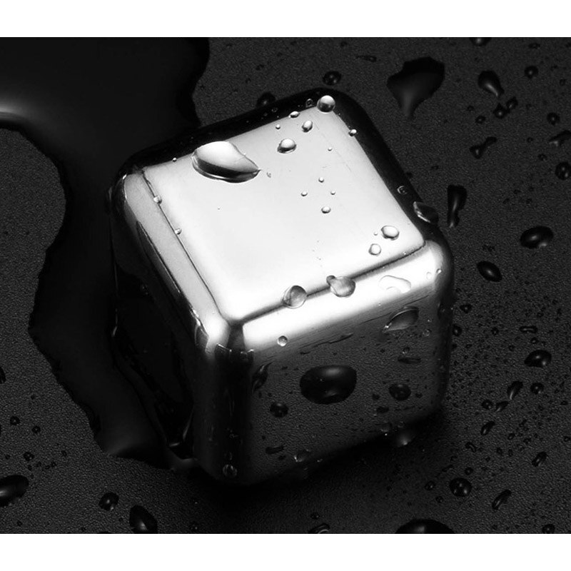 Cubitos de hielo de acero inoxidable enfriadores de vino enfriador reutilizable de Metal para café, bebida, whisky, mantener frío más tiempo, juego de Bar para vinos