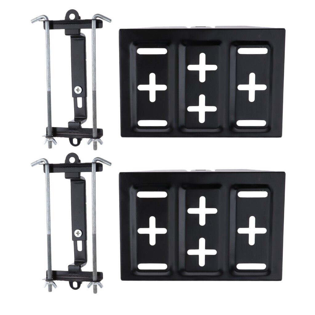 2 Pieces Universal Car Battery Tray Adjustable Battery Holder Stabilization Support And Reinforcement Iron Battery