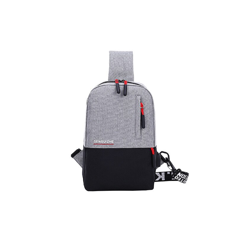 Bolso de pecho cruzado para hombre y mujer, bolsa de hombro Oxford con conector de auriculares y carga USB, de , Diagonal, para viaje,: A