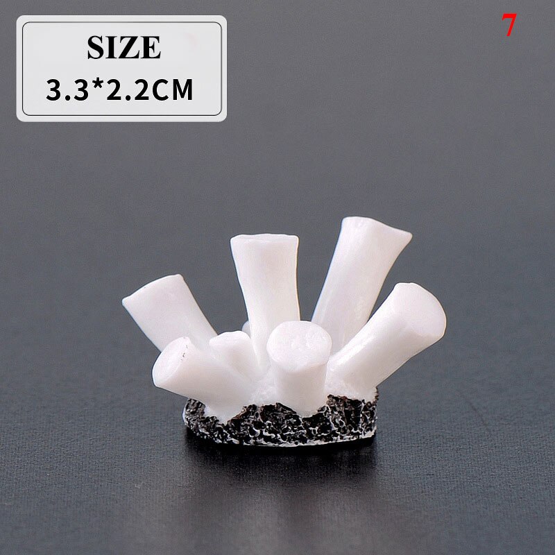 Bricolage corail artificiel Aquarium décor bricolage corail artificiel mignon petit ornement résine coloré Aquarium accessoires: 7