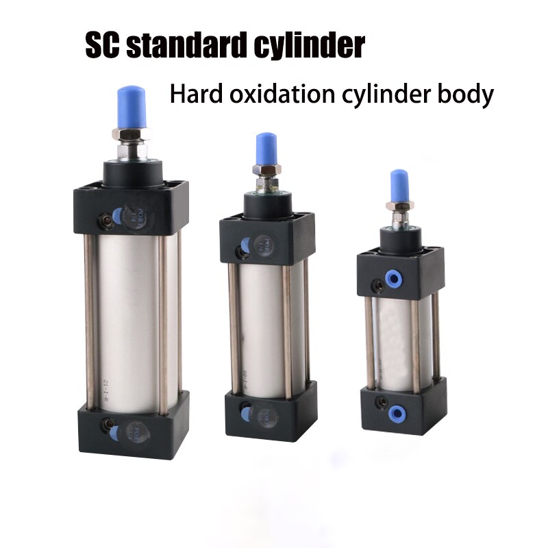 Kleine standard zylinder 32/40/63mm durchmesser dual wirkenden zylinder SC 50/75/100/125/150 push-rod/175/200/250/300mm hub