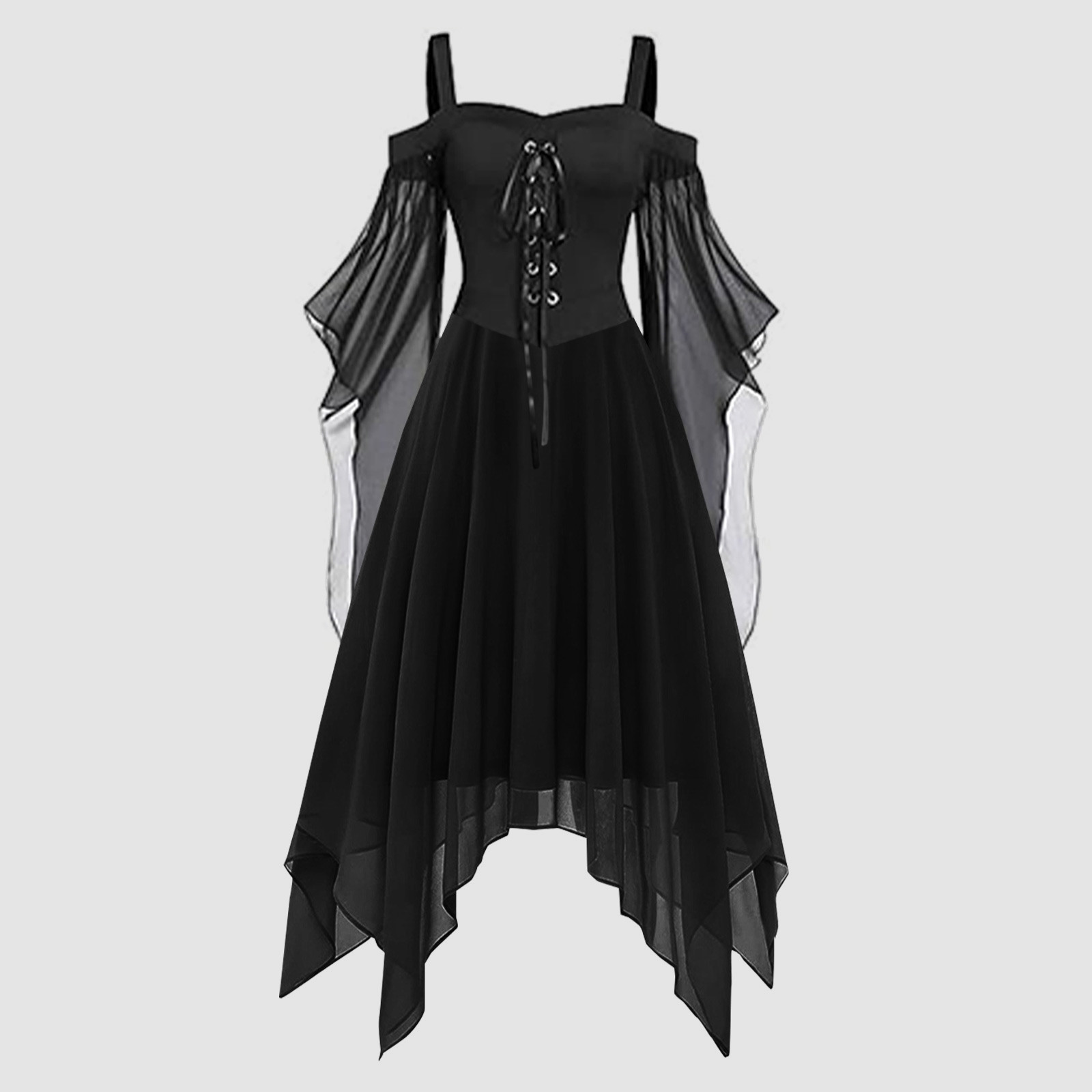 Cocktail Dresses For Women Gothic Style Gothic Clothes for Men Midevil Gothic Dresses for Women: XL / black