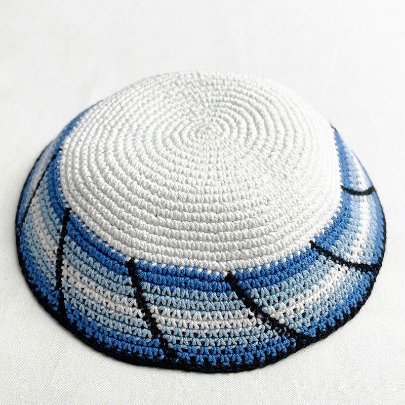 Judaica-gorro de Kippah de punto Judaica, sombrero de Kippah, Yarmulke, Yarmulka, 15cm, 5,9 pulgadas: 9