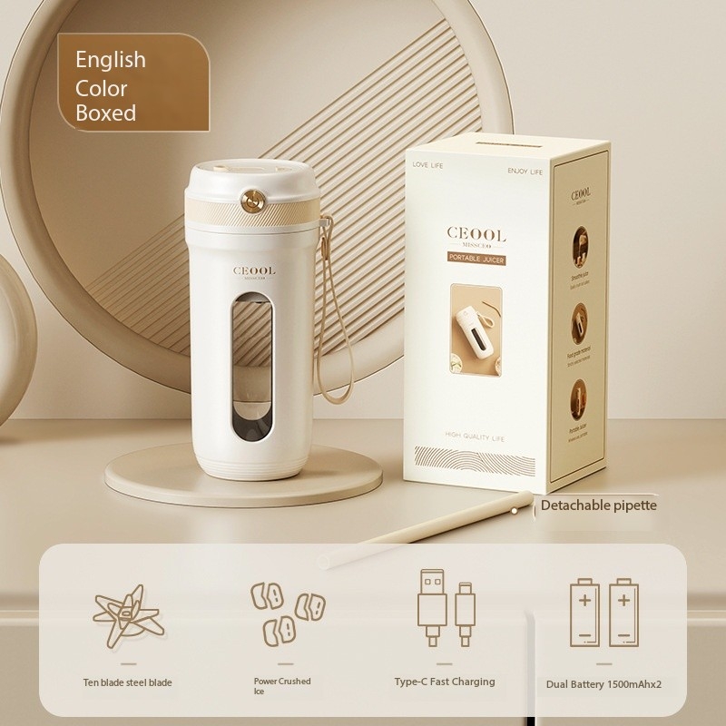 Sapcentrifuge 1PC Draagbare Oplaadbare Kleine Sapbeker Huishoudelijke Multifunctioneel: YELLOW