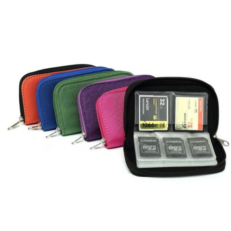 22 Slots Waterproof Memory Card Storage Bag Wallet Card Case Bag ID Holder SD Micro Card Camera Phone Card Protector Pouch