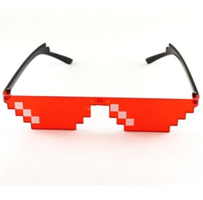 Thug Life-gafas de sol de 8 bits Unisex, lentes de de pixeladas, mosaico, UV400, Vintage,: J