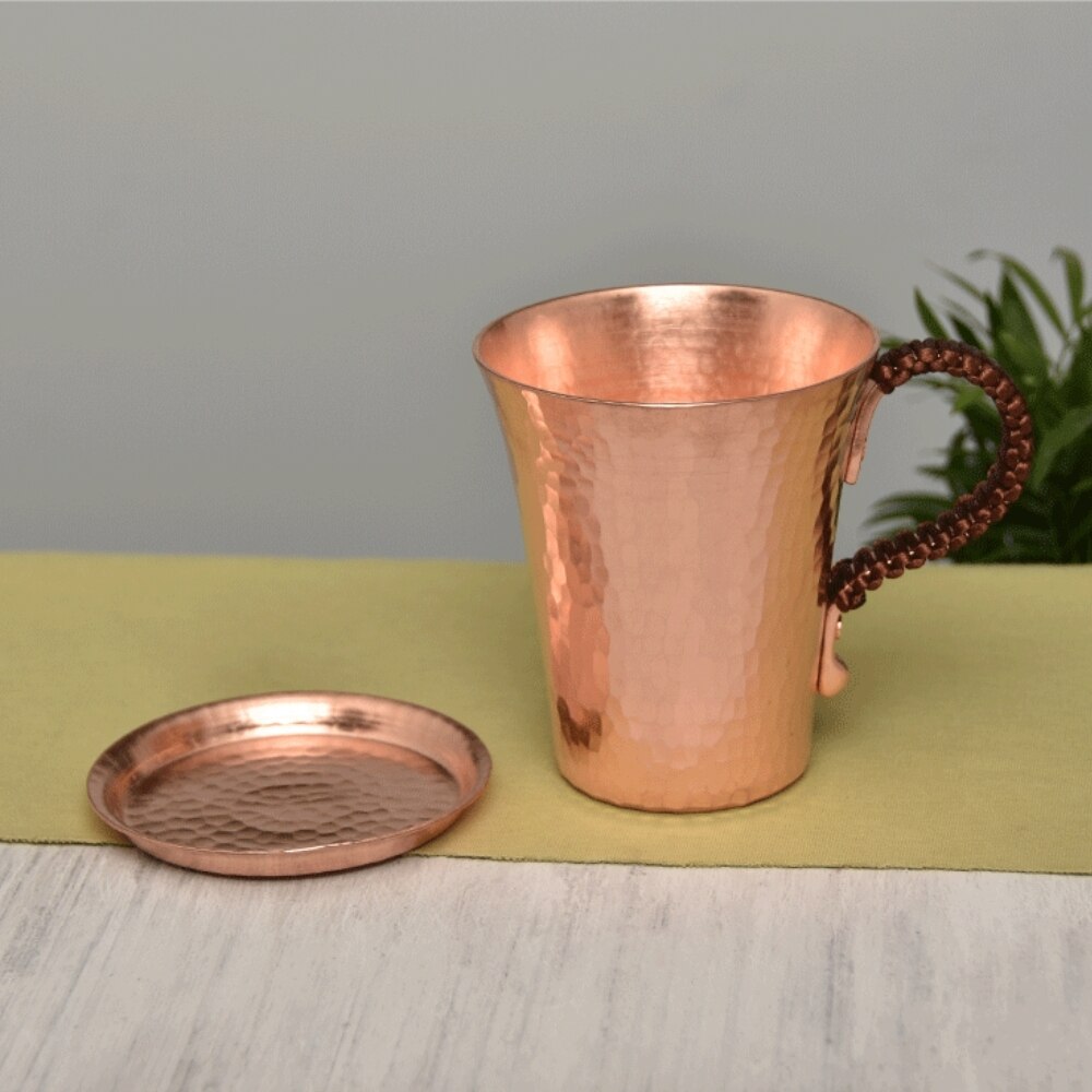 Tasses de café de bière en cuivre pur fait main 350ML martelées tasse de Mule de moscou