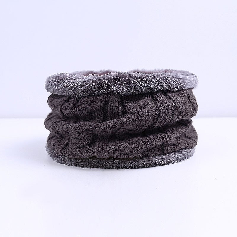 URDIAMOND-ensemble de foulards pour hommes, unisexe, 6 couleurs, tricot, ensemble d'écharpes, chapeau en laine chaude, accessoires d'extérieur, hiver: Dark gray2