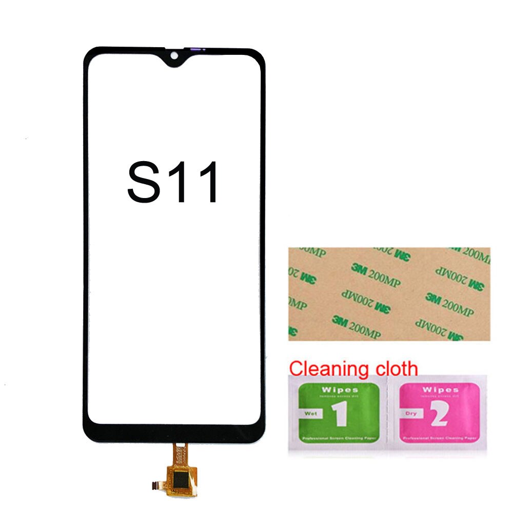 Para Leagoo S11 pantalla táctil para Leagoo Z11 Z10 Digitalizador de pantalla táctil r Sensor vidrio montaje de Panel 3M pegamento toallitas: S11 Black