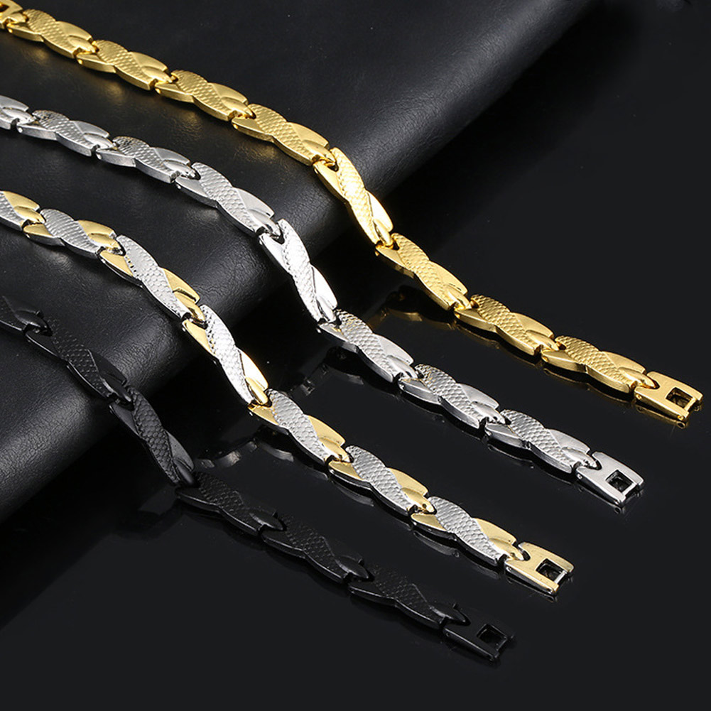 Hommes femmes Bracelet torsadé thérapie magnétique saine arthrite soulagement de la douleur Bracelet KS