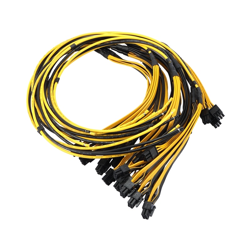 10Pcs S7/S9 Triple 3X Pci-E Pcie Pci Express 6Pin Grafische Kaart Splitter Power Cable Voor Btc mijnwerker Machine 12AWG + 18AWG