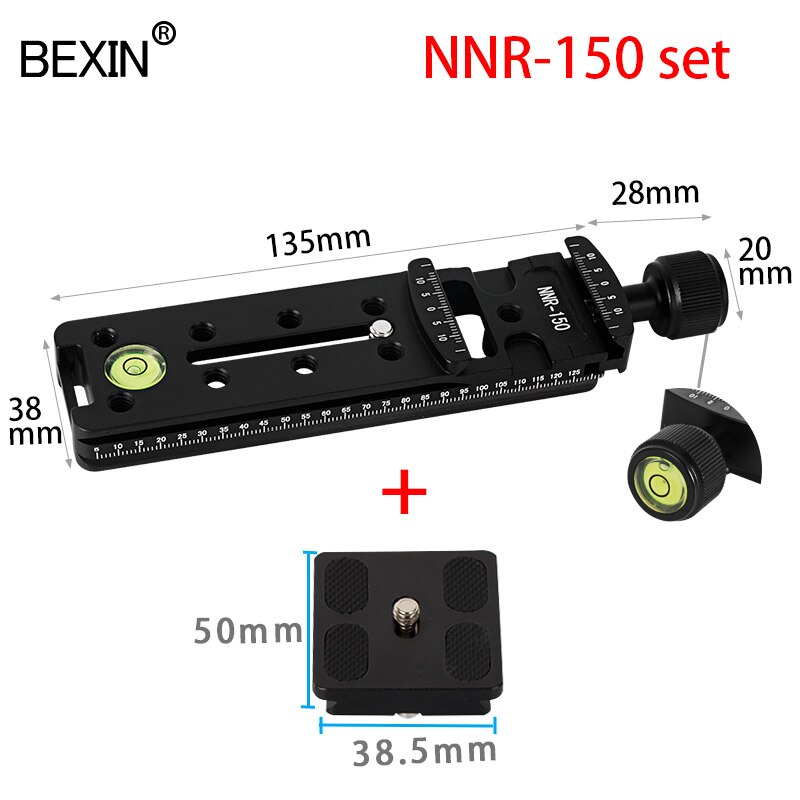 Camera Slide Track Clamp Dslr Quick Release Klem Dual Gebruik Camera Klem Voor Camera Statief Gebied Met Quick Shot Plaat 50Mm: NNR150 with plate