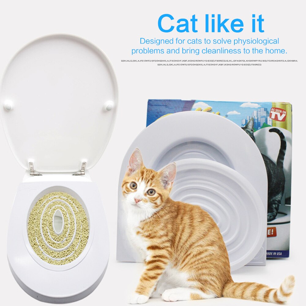 Cat Training Toilet Seat Cat Toilet Training Kit Kitten Litter Free Trainer Cat Sand Tray Mat Toilet Pet Trainer Toilet Device