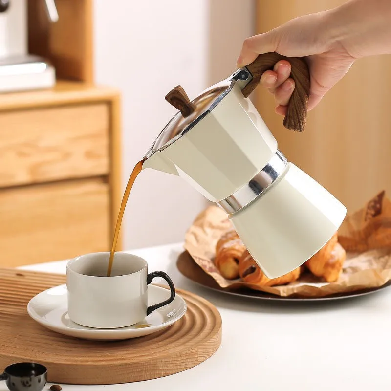 Moka-pot met enkele klep voor thuisgebruik, espresso-koffiezetapparaat, handgebrouwen koffiezetapparaat, espresso-extractiepot, Moka-koffiezetapparaat