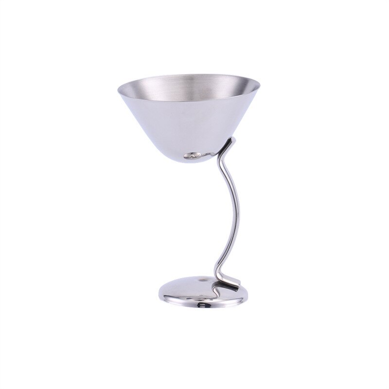 304 Roestvrij Staal Beker Cup Geschikt Voor Wijn, Champagne, Cocktial, Martini, Drankjes, Drank: Grey