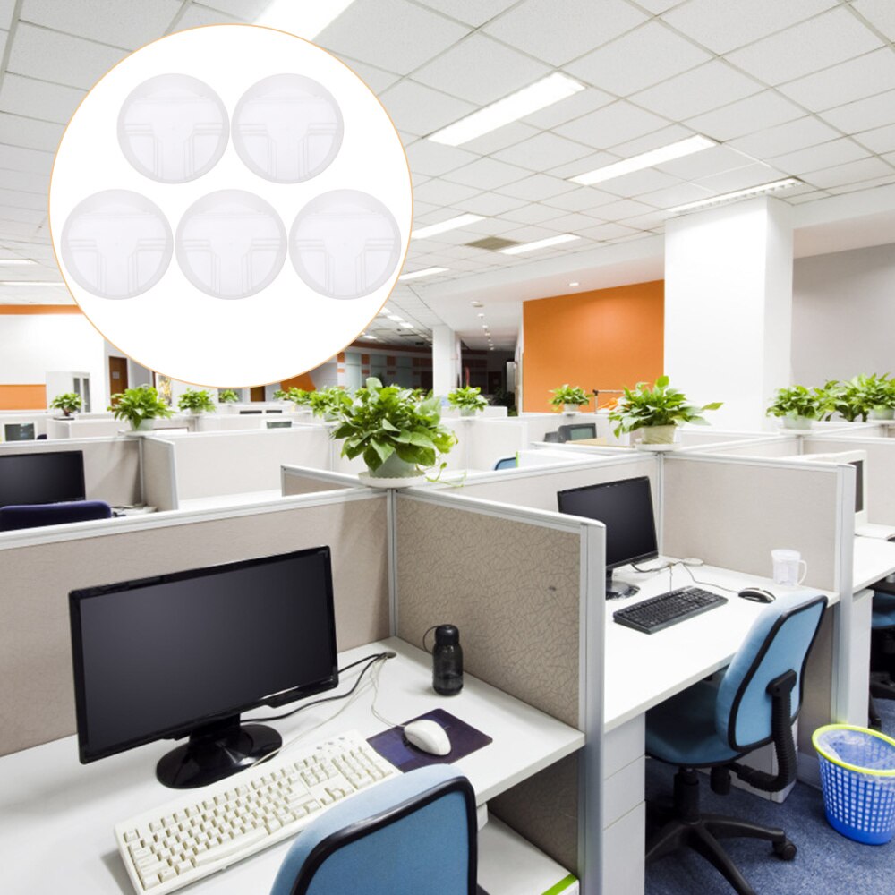 5pcs Flowerpot Pallet Water Drip Tray Indoor Flowerpot Desk Board Fixing Tray: White-2