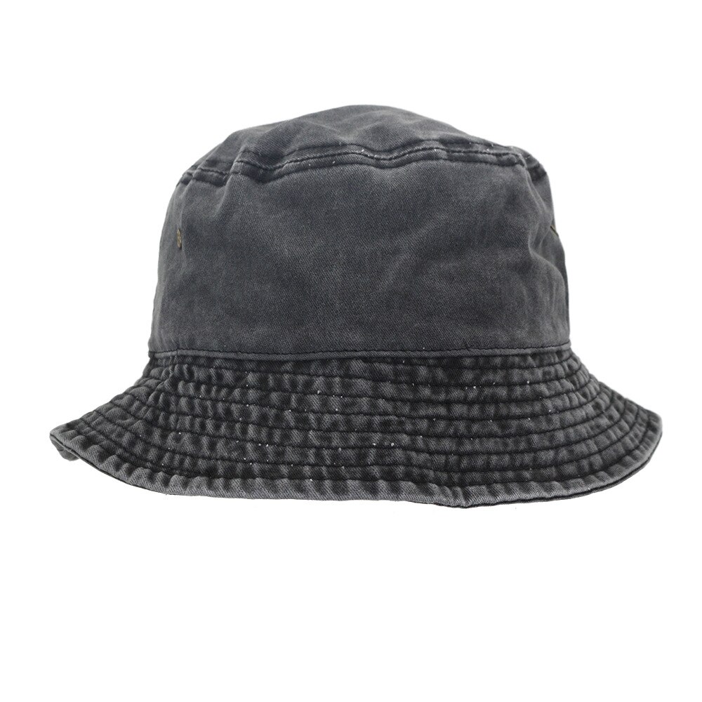 Kvinner løkkuppel folding utendørs sunhade bomull fiskere caps panama strandvasket denim bøttehatter