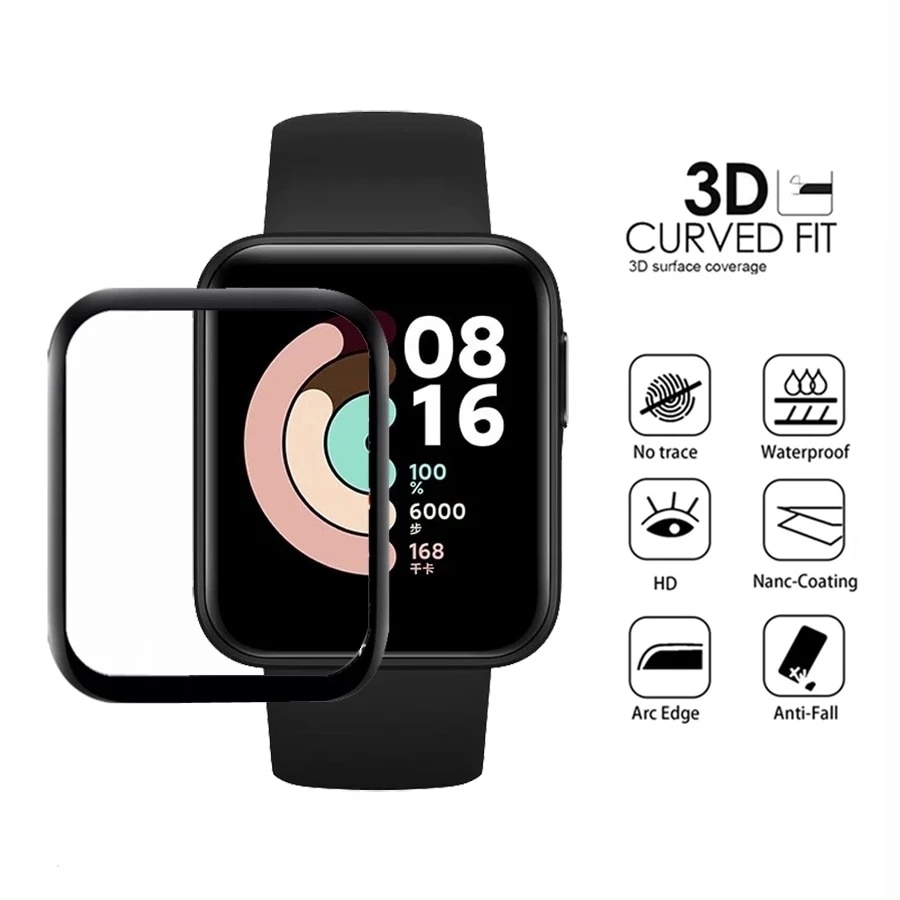 3D Protective Glass For Xiaomi Redmi Wath 2 Lite Full Cover Screen Protector Film For Xiaomi Mi Watch Lite Redmi Watch 2 Film