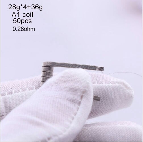 XFKM 50/100 pcs Hoge Dichtheid pre-built NI80 Premade Frameclapton Coil 3 Cores DIY Coil Verwarming alien clapton Spoel Draad voor rda: 4 28 50pcs a1