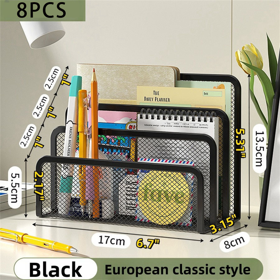 Papers Trays Notebook Stand Rack Desk 3-layer Blac... – Grandado