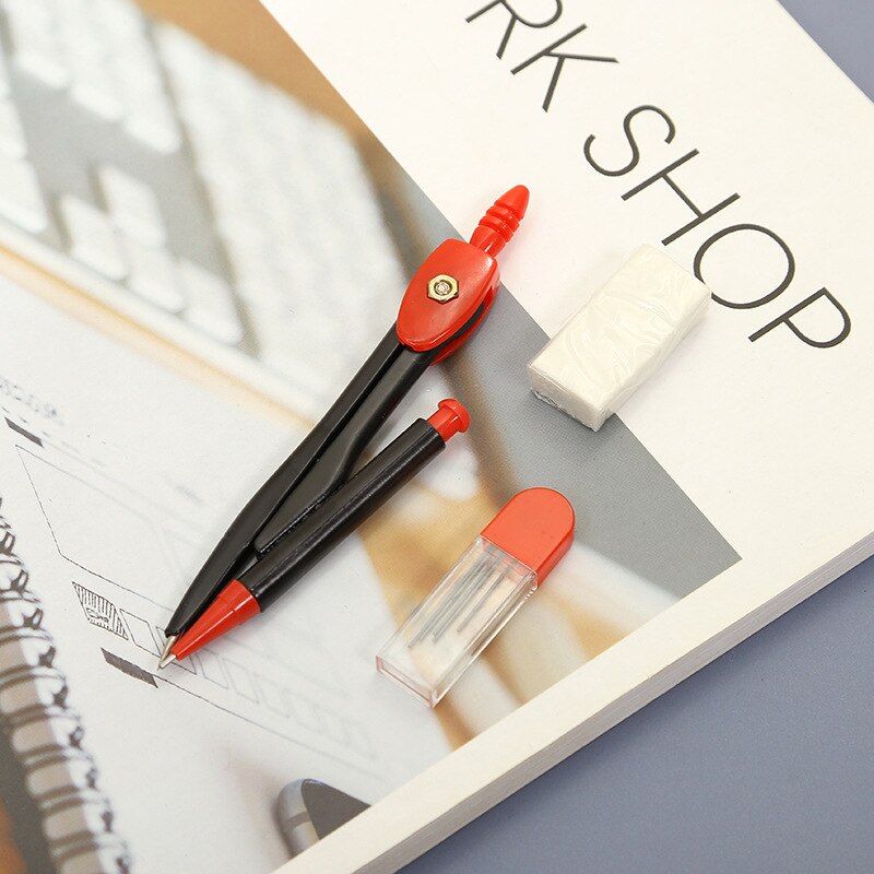 School Study Tool Kit Ruler Compasses Portable School Math Geometry Set Protractor Drawing Compass Ruler Pencil Essentials Math