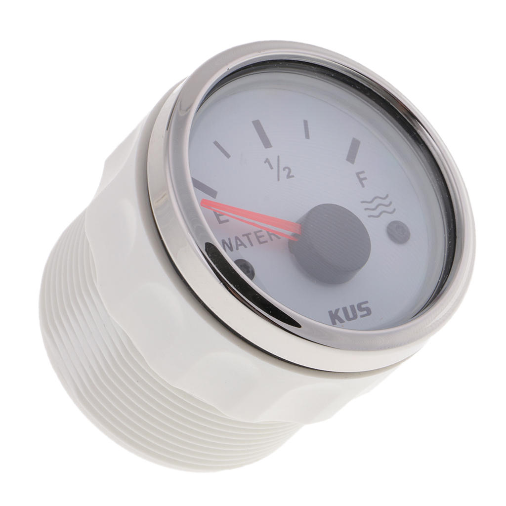 Water Tank Level Gauge 240-33ohms 12/24V 52mm 2” White for Boats