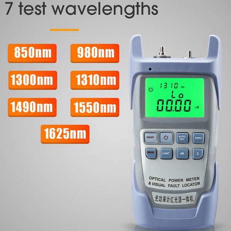 2 in 1 Fiber Optic FTTH Tool 10KM Visual Fault Locator and AUA 9 Optical Power Meter -70-+10DB SC/FC AUA 9 OPM