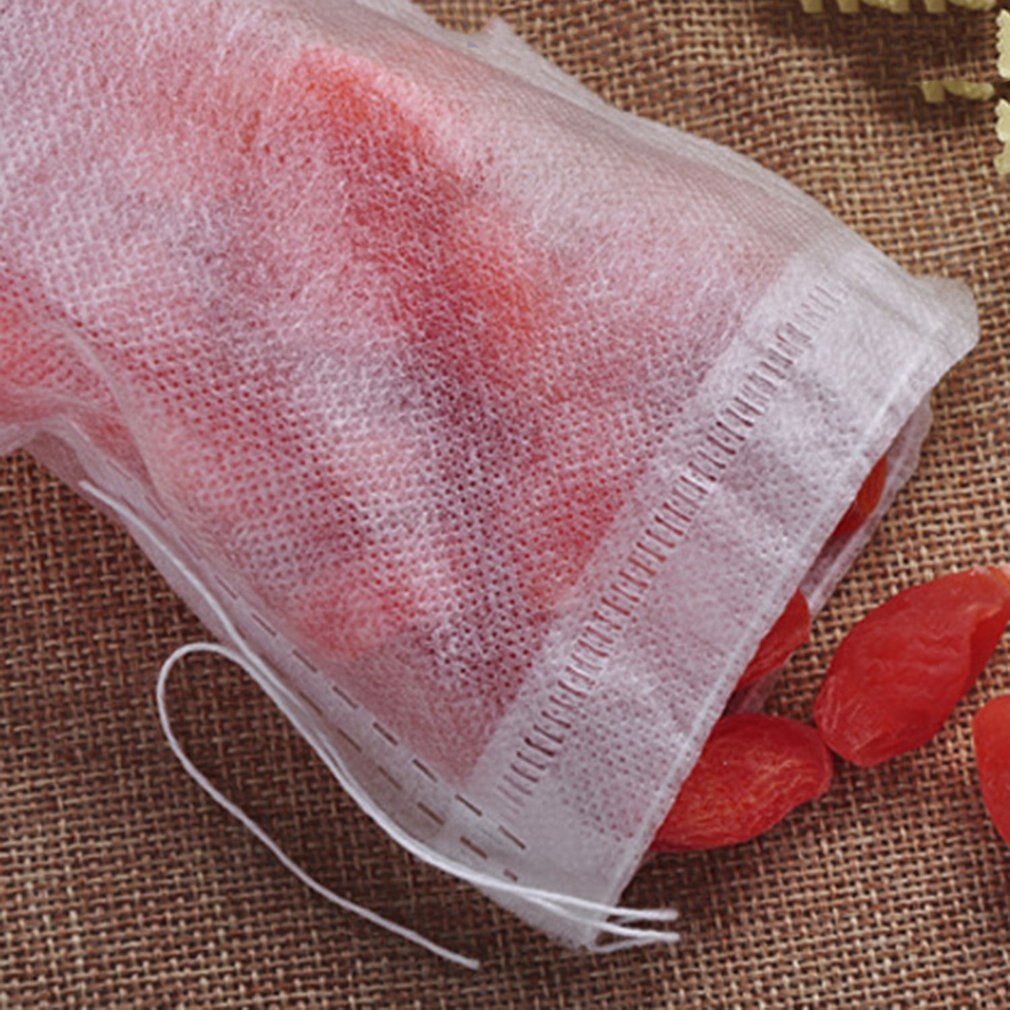 100Pcs Paper Empty Draw String Teabags Herb Tea Bag Pouch Loose Tea Bag