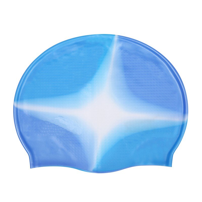 Elastic Waterproof PU Fabric Swimming Cap Protect Ears Long Hair Sports Swim Pool Hat Swimming Cap Free Size For Men/Women Adult: Green