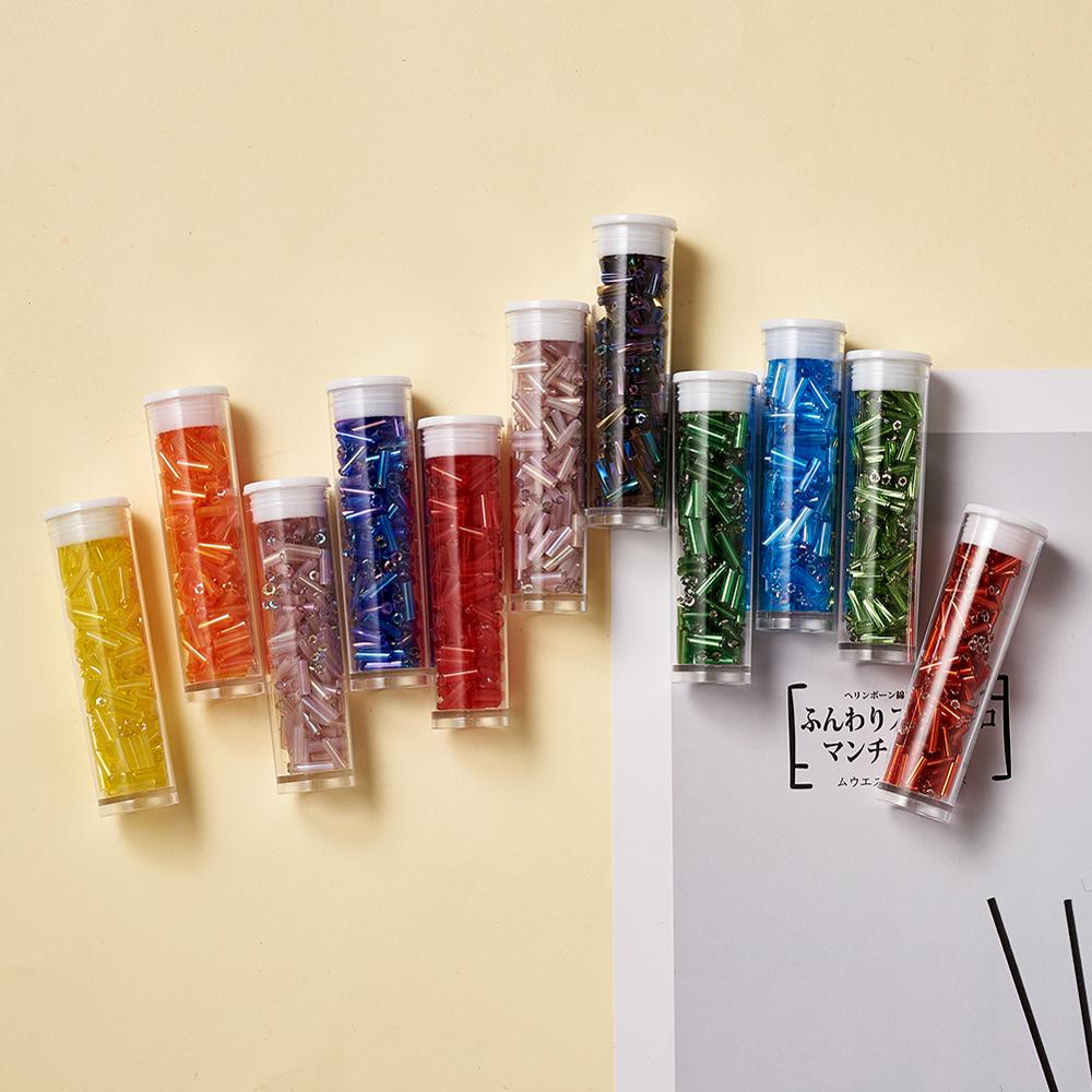 100Pcs Clear Fles Plastic Kralen Containers Voor Kralen Verpakking Case Opslag Sieraden Doos Compartiment Grootte: 55x15mm