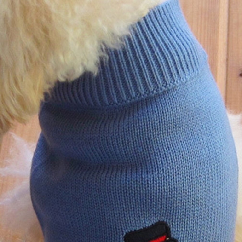 Kleine Grote Hond Trui Kerst Winter Warm Kostuum Pet Hond Kat Knitwear Streep Hoge Kraag Jas Trui Kleding
