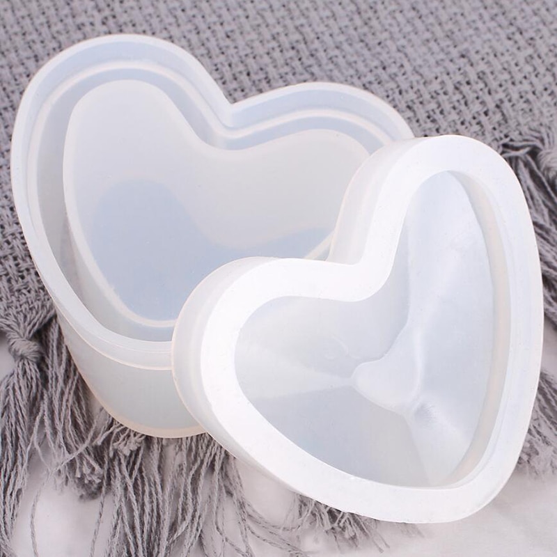 Collar hexagonal de silicona transparente para joyas, caja almacenamiento molde de fundición de resina herramientas de manualidades DIY, 1 ud.