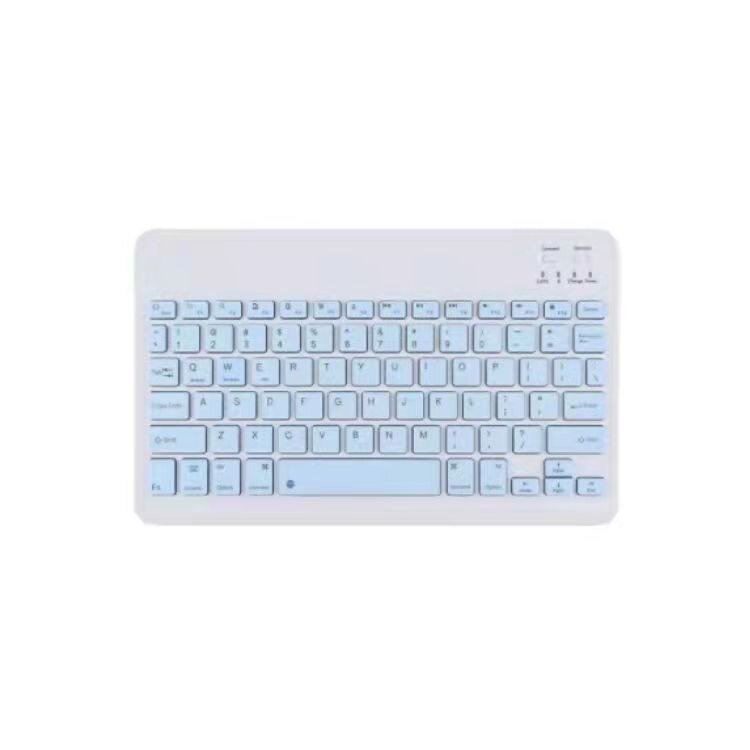 Teclado inalámbrico con Bluetooth para Ipad, juego de ratón, recargable, silencioso, ultrafino, Mini ordenador, teléfono móvil, tableta, Notebook: Azul