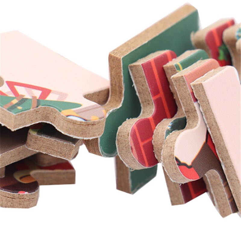 Kerst Diy 60 Stukken Van Kinderen Handgemaakte Santa Puzzel Houten Kerst Puzzel Рождественский Пазл