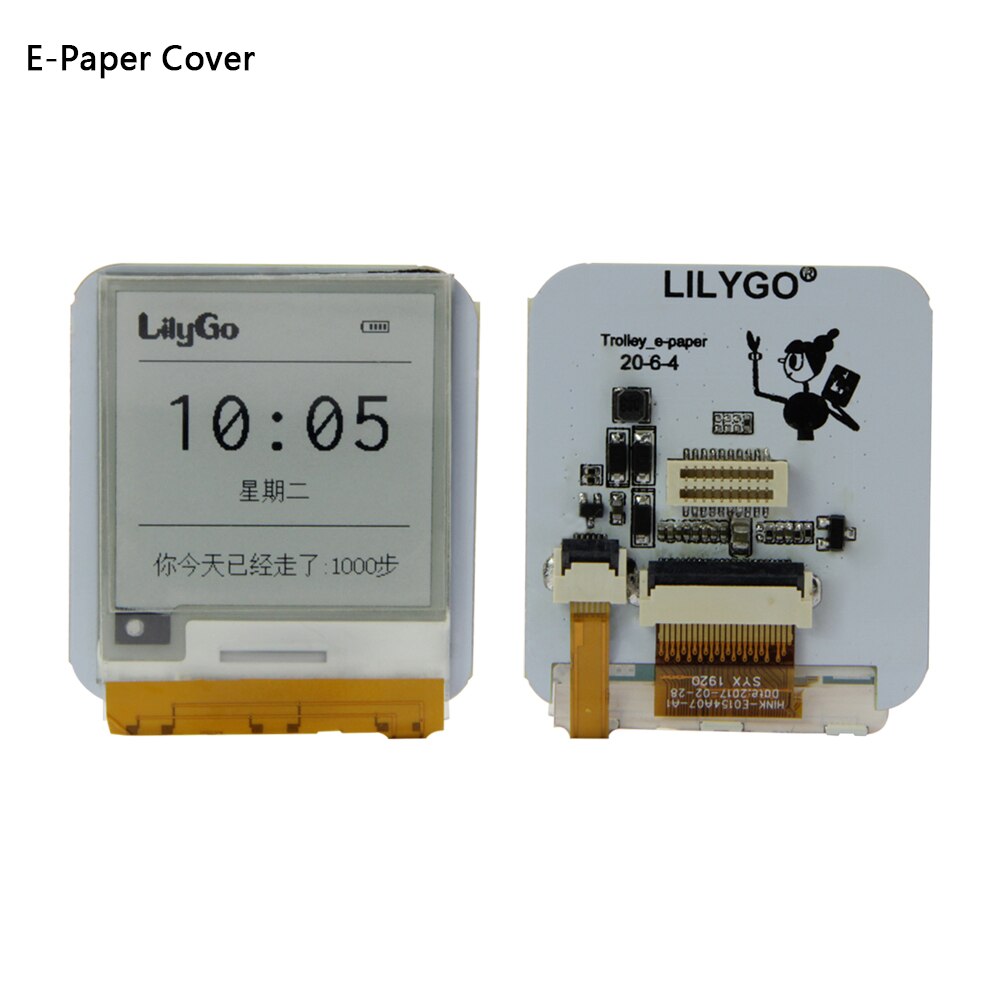 Lilygo® ttgo t-block esp 32 hovedchip 1.54 tommer e-papir topdæksel programmerbar og monterbar udviklingshardware: E-papir omslag