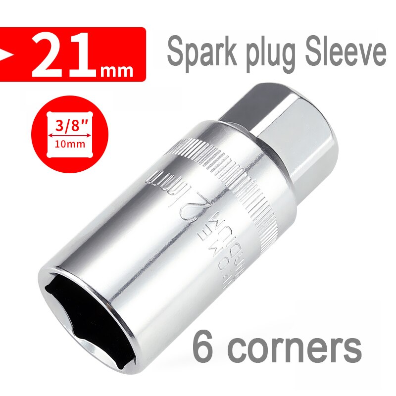 1 Pcs 14 16 21mm Spark Plug Socket Wrench Car Disassembly Repair Sleeve Wrench 3/8 1/2 inch Shrapnel Socket Wrench Tool: 05