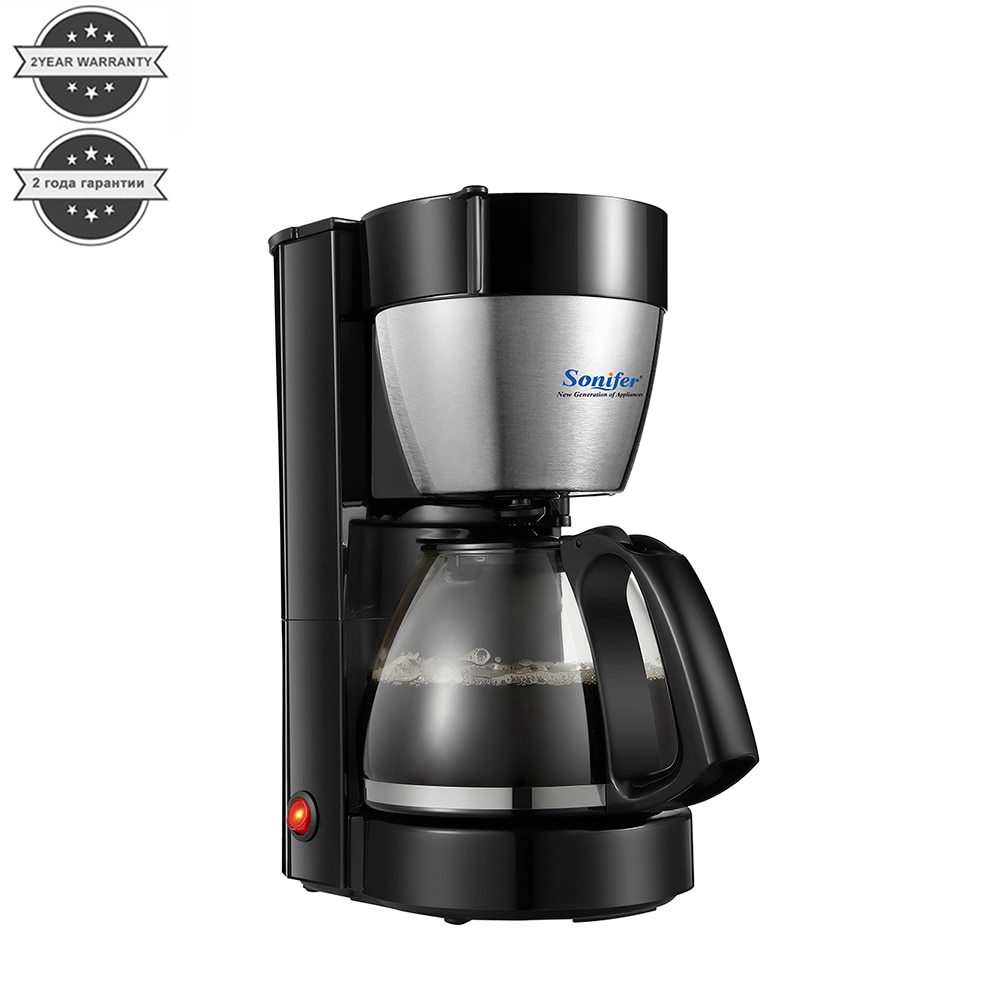 1.25L Electric Drip Coffee Maker Household Large Coffee Machine 12 Cup Tea Coffee Pot 220V Sonifer