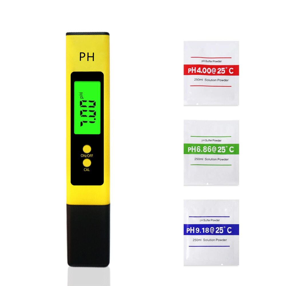 Ph Tester Digitale Ppm Digitale Water Tester Pen Soort Ph Meter Uitlezing Nauwkeurigheid 3-In-1 Ph En tds Ec Temperatuur Meter: PH02S Yellow