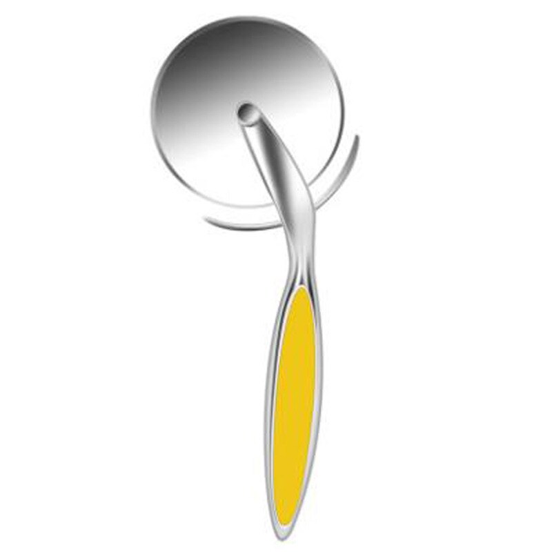 Zinc Alloy Pizza Cutter Baking Appliances Pizza Cutter Kitchen Gadgets: Yellow