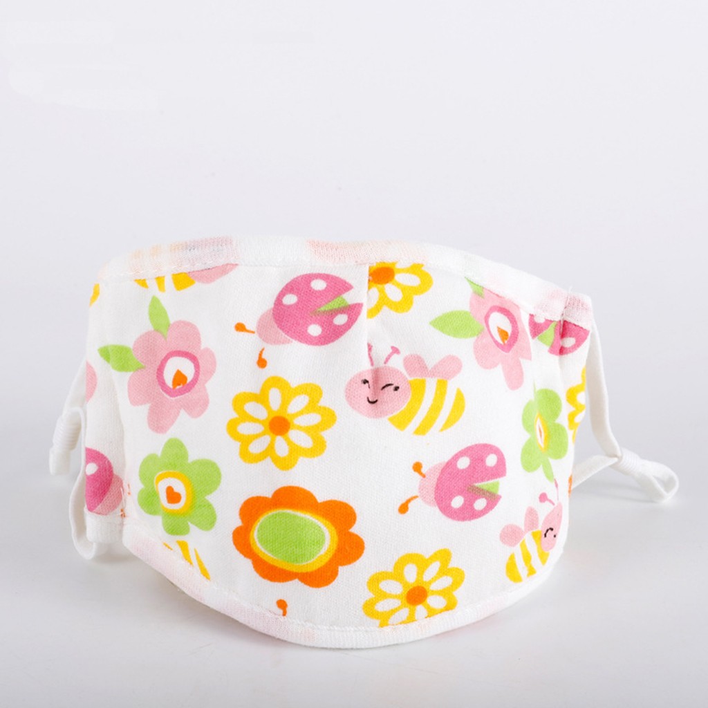 Réutilisable bouche-moufle enfants garçons fille dessin animé impression coton soins du visage combinaison réglable 5 couches filtre protéger protecteur Maschera: C