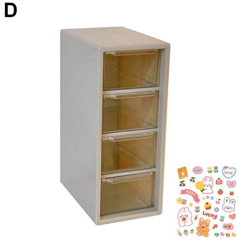 Desktop Organizer 4 Drawers Storage Cabinet Organizer Mini Transparent Cabinets Drawers Plastic Jewelry Cosmetic Makeup Box: green