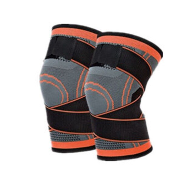 1 Pair(2PCS)Knee Pads For Joints Knee Support Pressurized Elastic Knee Braces For Arthritis Outdoor Fitness Sport: ORANGE / M