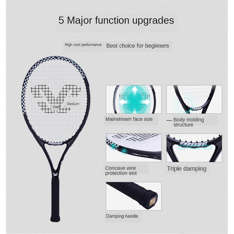 27 zoll Aluminium Legierung Tennis Schläger Junior Mittleren Schule Ebene Spiel Ausbildung Tennis Schläger Mit Tennis Tasche Raquete De Tenis