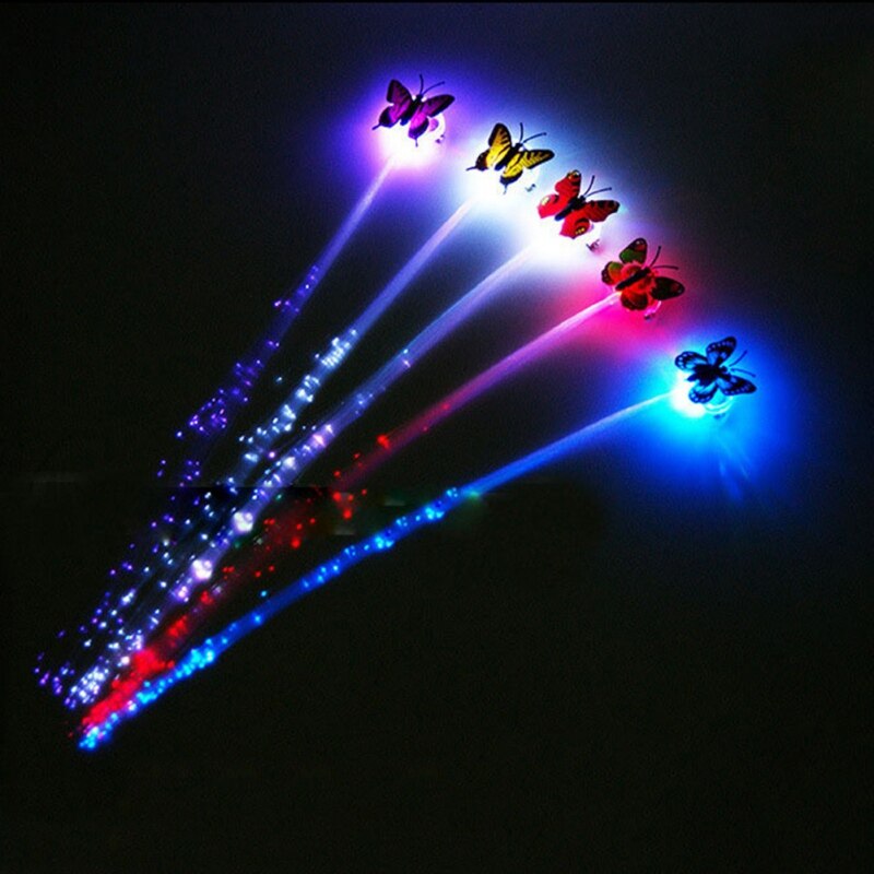 1Pcs Coloful Gradient LED Light-emitting Braid Hairpin Flash Braid Hair Ornament Girls Led Toys