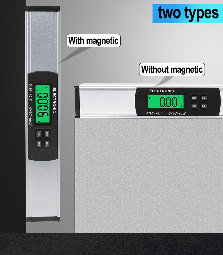 IP54 Elektronische Wasserwaage Digitale Anzeige Wasserwaage Wasserwaage Neigungsmesser Winkel Lineal Neigungsmesser Sattel